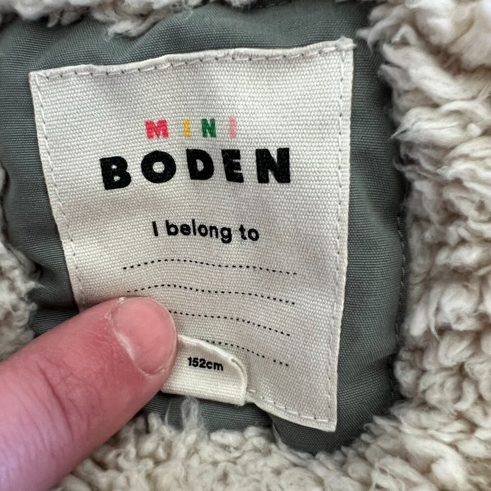 Mini Boden Sherpa lined coat (10-11y) - Picture 3 of 3